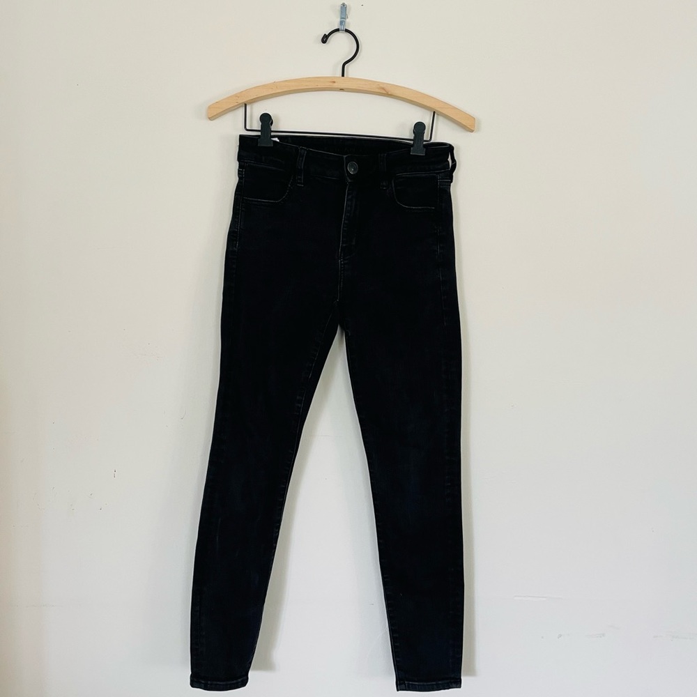 Black American Eagle Skinny Jeans High Waisted